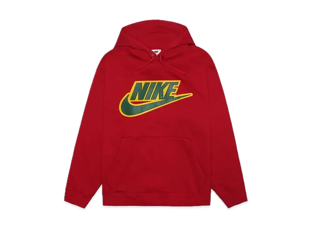 Supreme / Nike® Leather Appliqué Hooded Sweatshirt "Red"