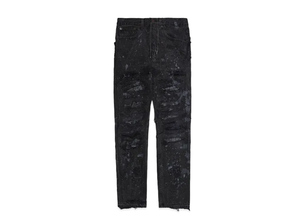 INNOCENCE NYC DESTROY LEATHER DENIM PANTS 30inch "Lt Denim"