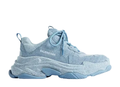 BALENCIAGA Triple S Sneaker Denim "Blue"
