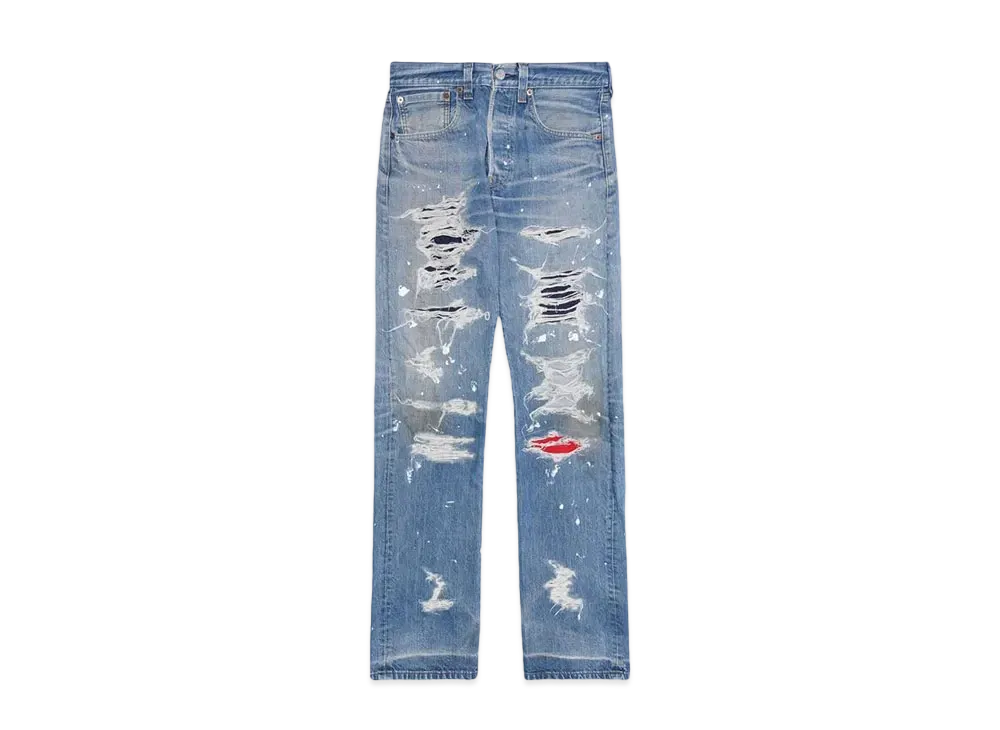 HYPE DROP x INNOCENCE NYC  EXCLUSIVE DESTROY DENIM PANTS 32inch "Indigo"