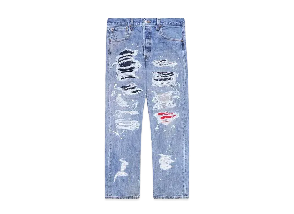HYPE DROP x INNOCENCE NYC  EXCLUSIVE DESTROY DENIM PANTS 34inch "Indigo"