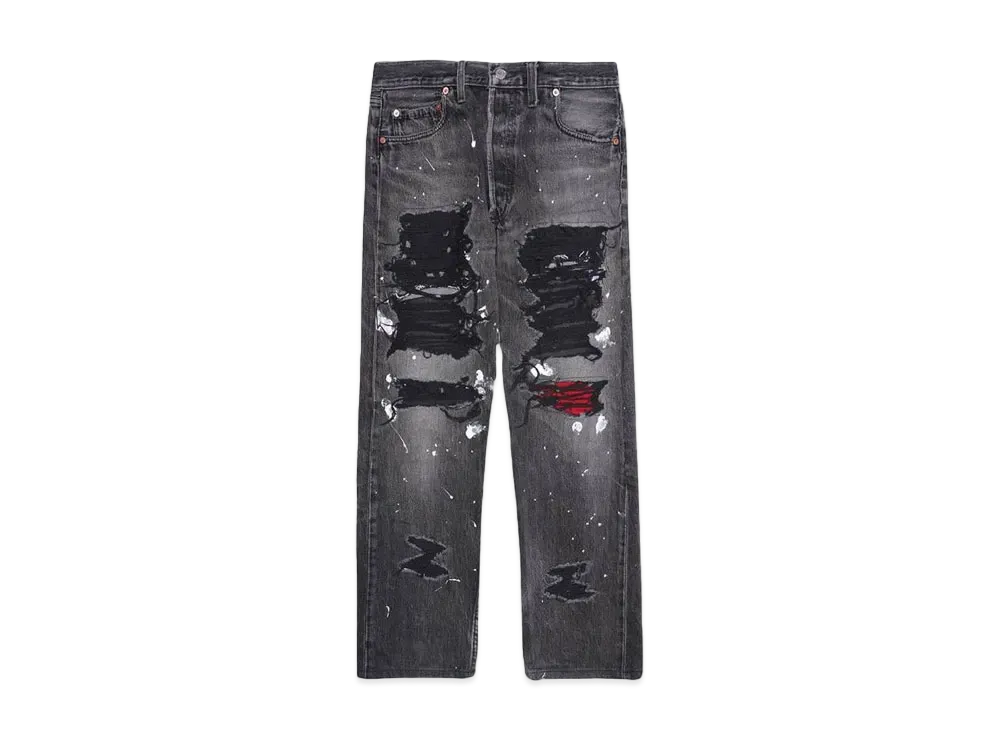 HYPE DROP x INNOCENCE NYC EXCLUSIVE DESTROY DENIM PANTS 34inch "Black"