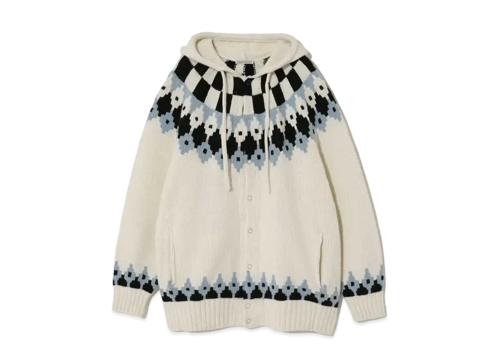 UNDERCOVER x FRAGMENT Women's Cashmere Knit Blouson "O.WHT Base"