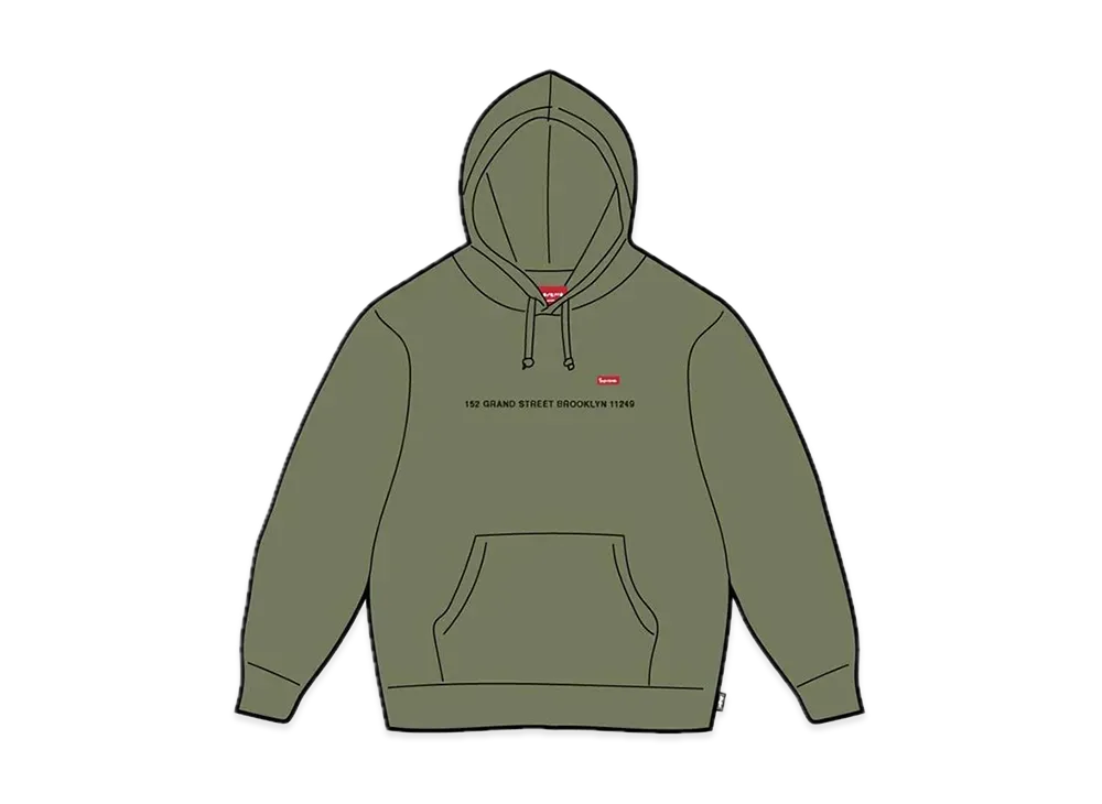 Supreme Shop Small Box Hooded Sweatshirt Brooklyn "Light Olive"
