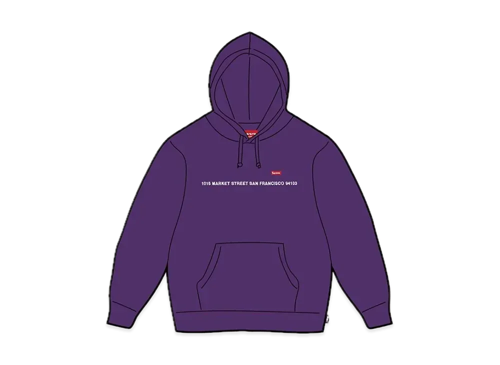 Supreme Shop Small Box Hooded Sweatshirt San Francisco "Dark Purple"