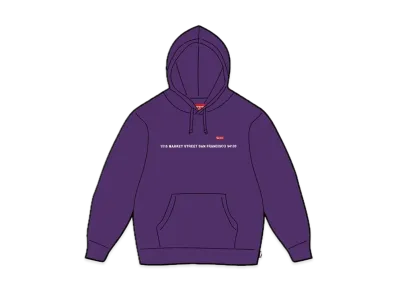 Supreme Shop Small Box Hooded Sweatshirt San Francisco "Dark Purple"