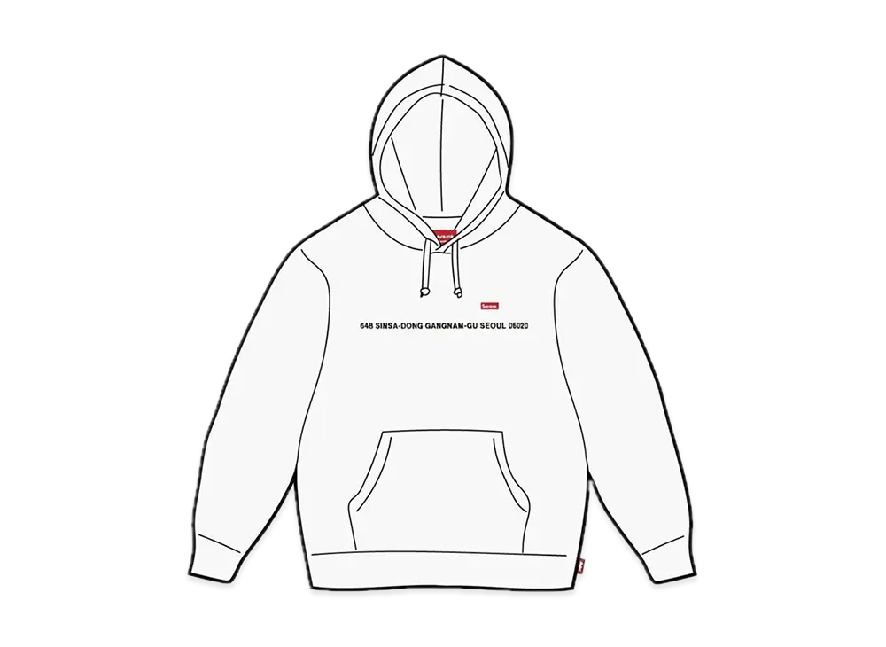 Supreme Shop Small Box Hooded Sweatshirt Seoul "White"
