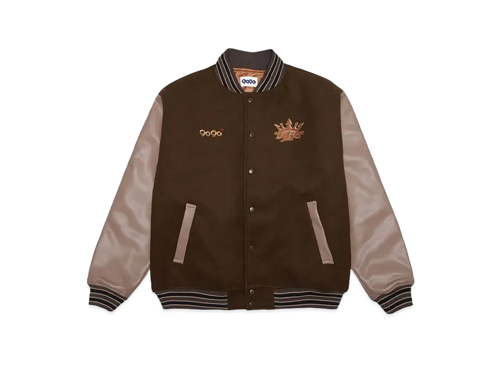 9090 King Logo Classic Stadium Jacket "Green"