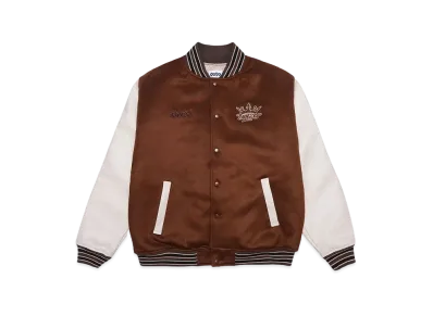 9090 King Logo Classic Stadium Jacket "Dark Brown"
