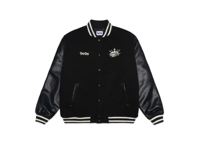 9090 King Logo Classic Stadium Jacket "Black"