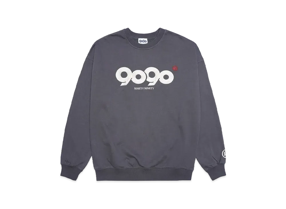 9090 OG Logo Crewneck Sweat "Charcoal Black"