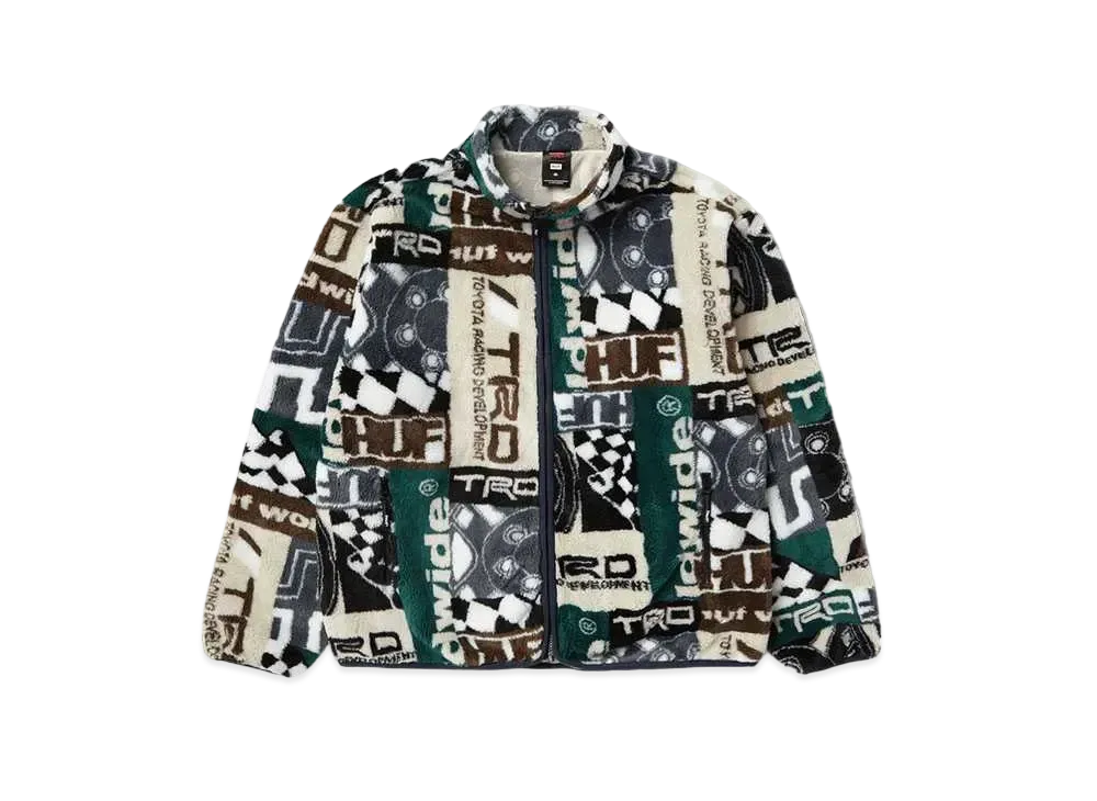 HUF x Toyota TRD Splice High Pile Jacket "Bone"