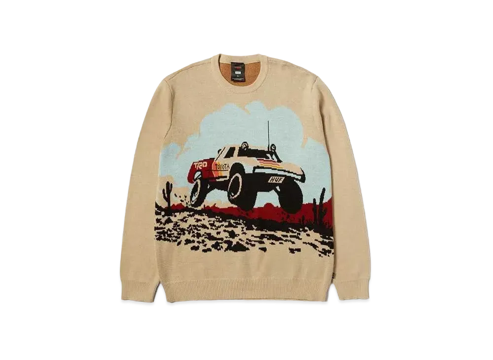 HUF x Toyota TRD Baja Jacquard Sweater "Bone"