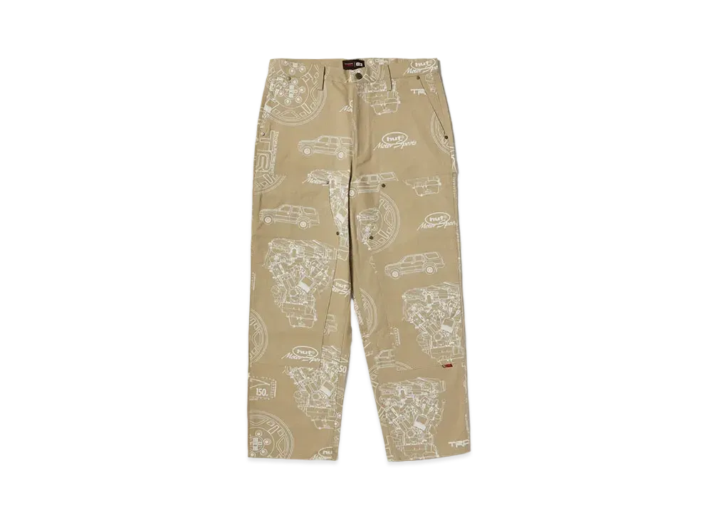 HUF x Toyota TRD Schematic Double Knee Pant "Tan"