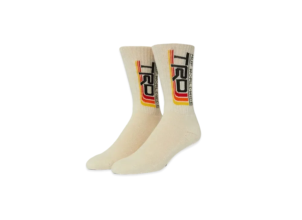 HUF x Toyota TRD Logo Crew Sock "Bone"