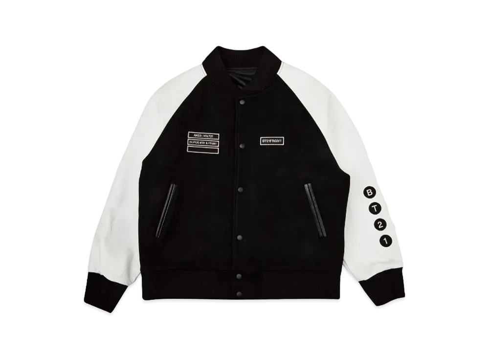 BT21 X FRAGMENT \ VARSITY JACKET "BLACK"