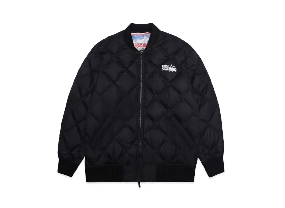 ファーストダウン キルティッド ボンバージャケット "ブラック"