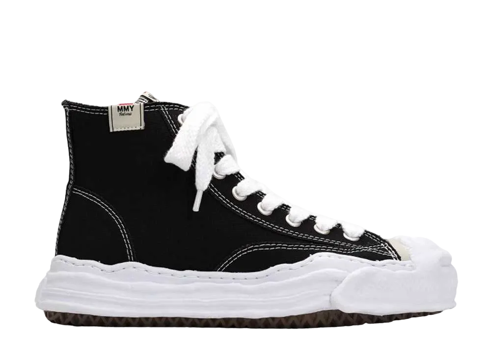 メゾンミハラヤスヒロ ハンク OG ソール キャンバス ハイトップ スニーカー "ブラック" (A05FW701)