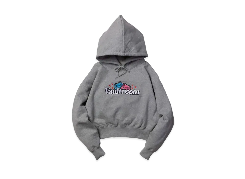 VAULTROOM Women's Two Play Cropped Hoodie "Gray"