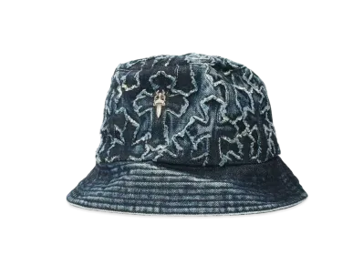 Chrome Hearts Denim Cross Patch Bucket Hat "Indigo"
