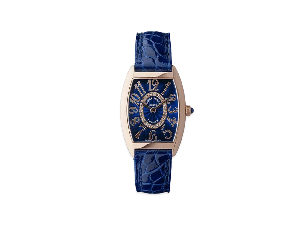FRANCK MULLER Cintree Curvex Relief 18K Pink Gold "Blue"