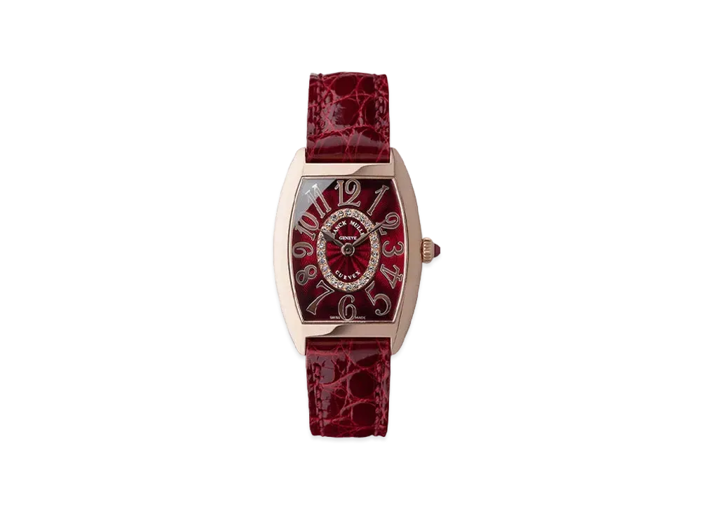 FRANCK MULLER Cintree Curvex Relief 18K Pink Gold "Bordeaux"