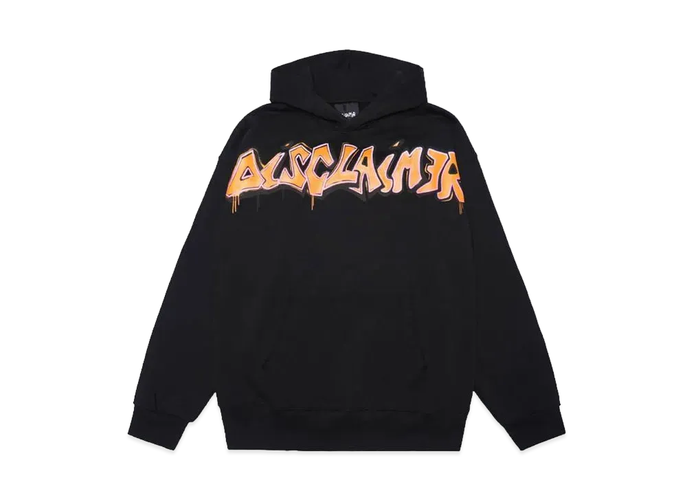 DISCLAIMER MAGLIA UOMO CON CAPPUCCIO IN FELPA "NERO"