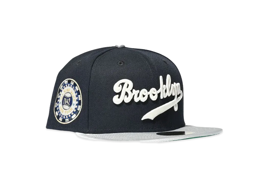 NEW ERA BR DODGERS 1942 ALL STAR GAME 59FIFTY "NAVY x METALLIC SILVER"