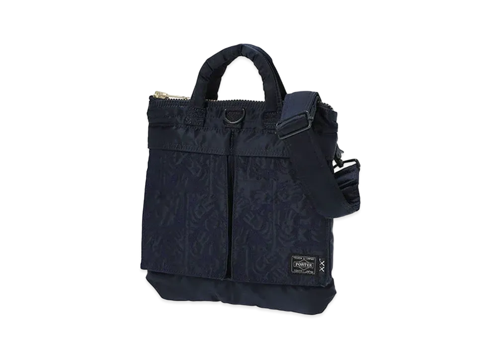 PORTER TANKER x KAWS 2Way Helmet Bag "Iron Blue"