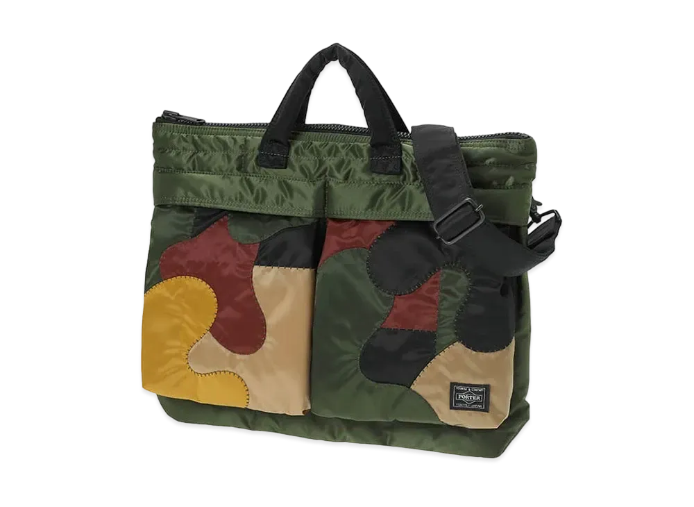 PORTER TANKER x MUTSU 2Way Short Helmet Bag "Camo"