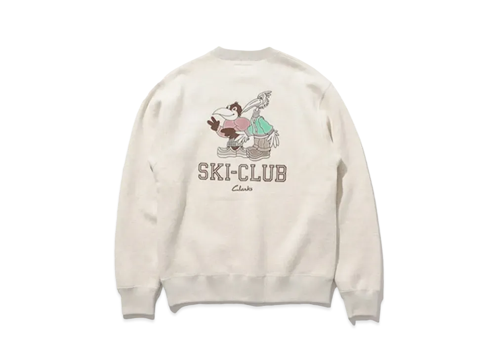 END. x Clarks Originals x BEAMS PLUS Crew Sweat Ski Club Print "Oatmeal"