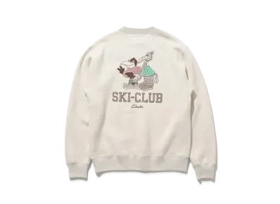 END. x Clarks Originals x BEAMS PLUS Crew Sweat Ski Club Print "Oatmeal"