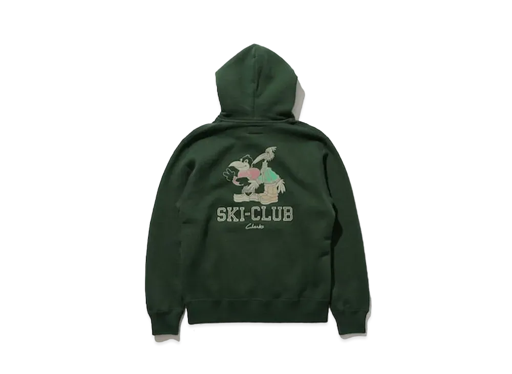 END. x Clarks Originals x BEAMS PLUS Pullover Sweat Ski Club Print "Green"
