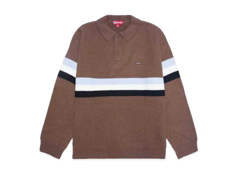 シュプリーム スモールボックス ポロ セーター "ダーク ブラウン"