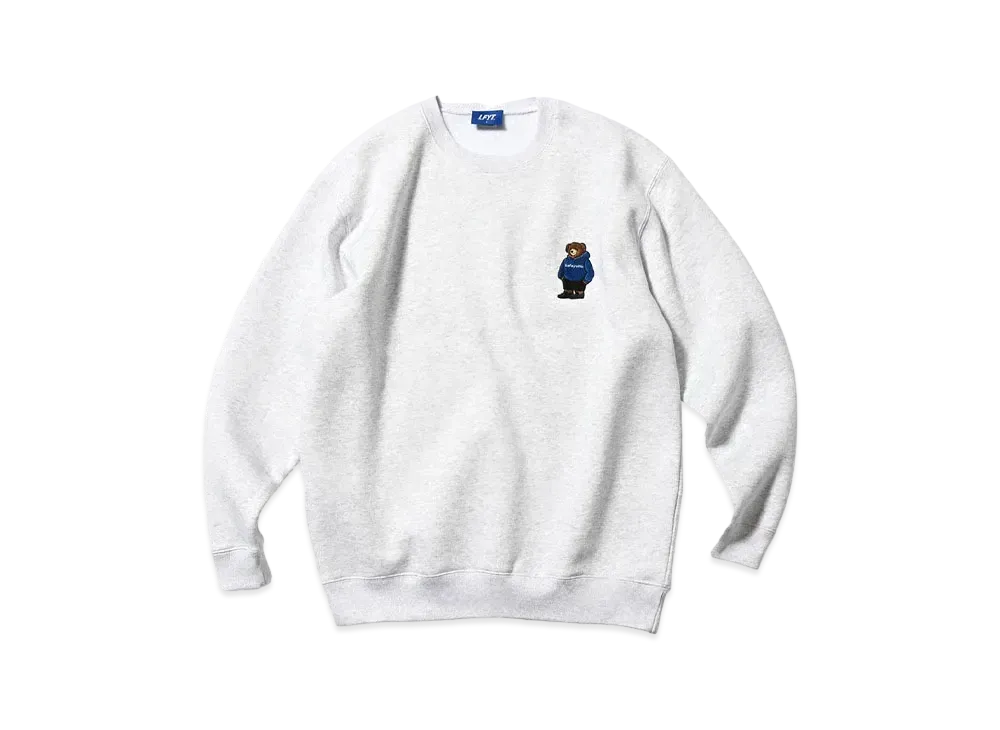 KNICK KNACKS x LFYT BEAR CREWNECK SWEAT "ASH"