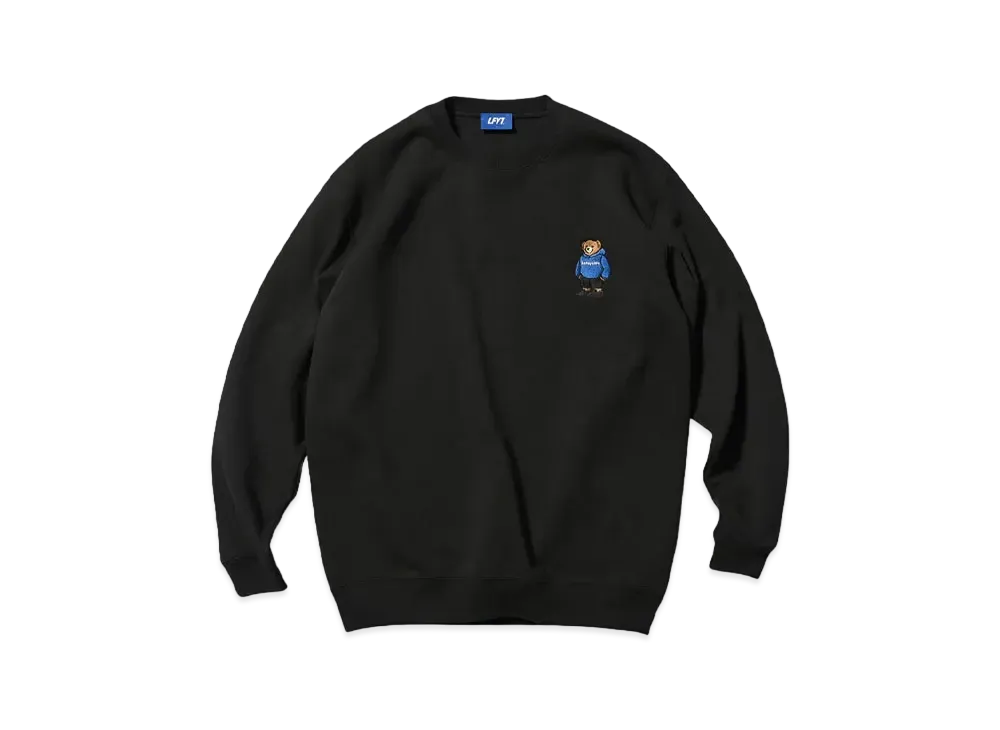 KNICK KNACKS x LFYT BEAR CREWNECK SWEAT "BLACK"