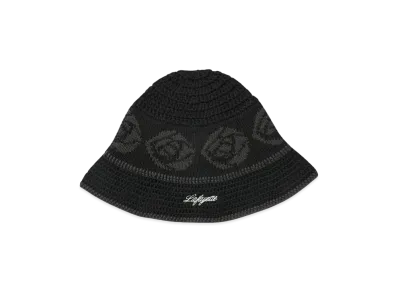 LFYT ROSE KNIT BUCKET HAT "BLACK"