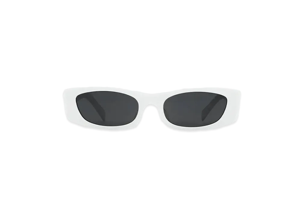 CELINE CL40245U-5525A Front: "Shiny Solid Ivory" Temple: "Shiny Solid Ivory" Lens: "Dark Smoke Grey"