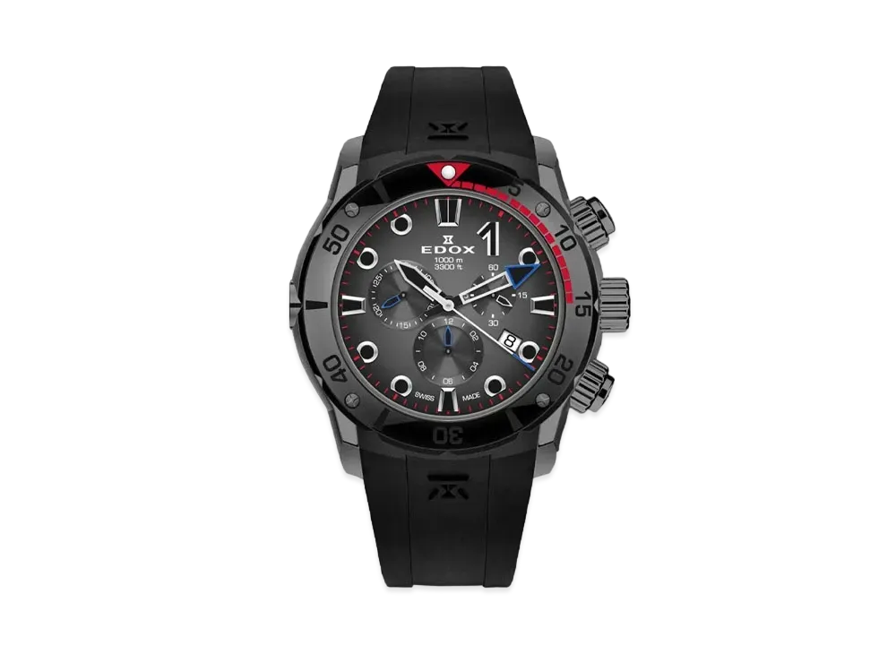 エドックス クロノオフショア1 クロノグラフ 45mm 10242-TINGNR-GIDNR