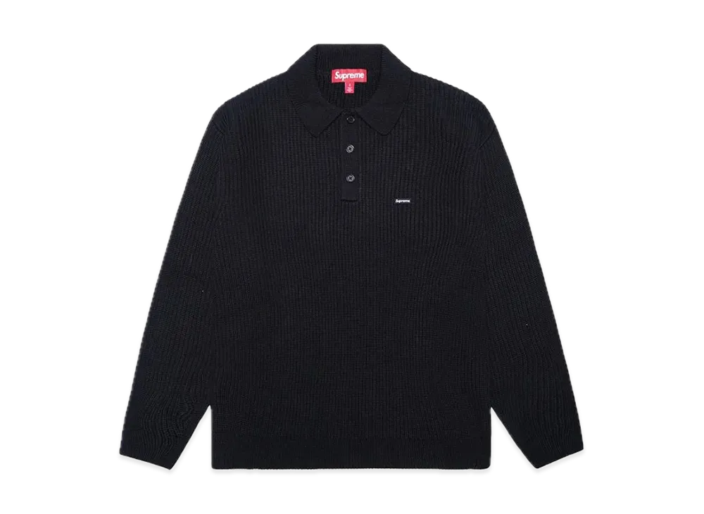 Supreme Small Box Polo Sweater "Black"