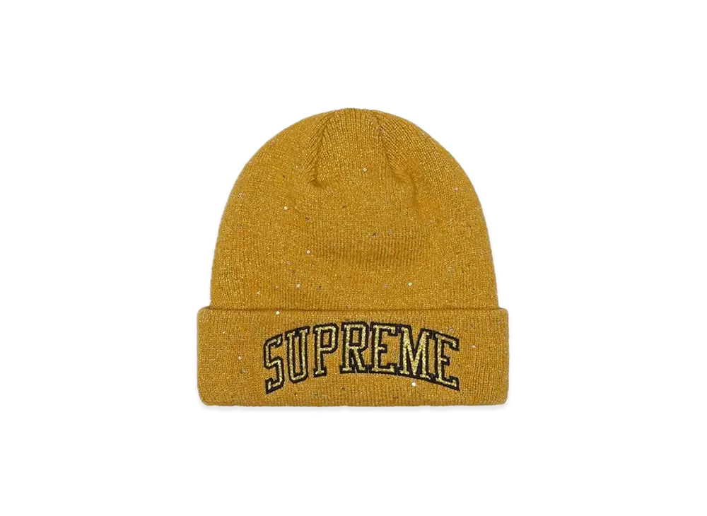 Supreme New Era Metallic Arc Beanie "Gold"
