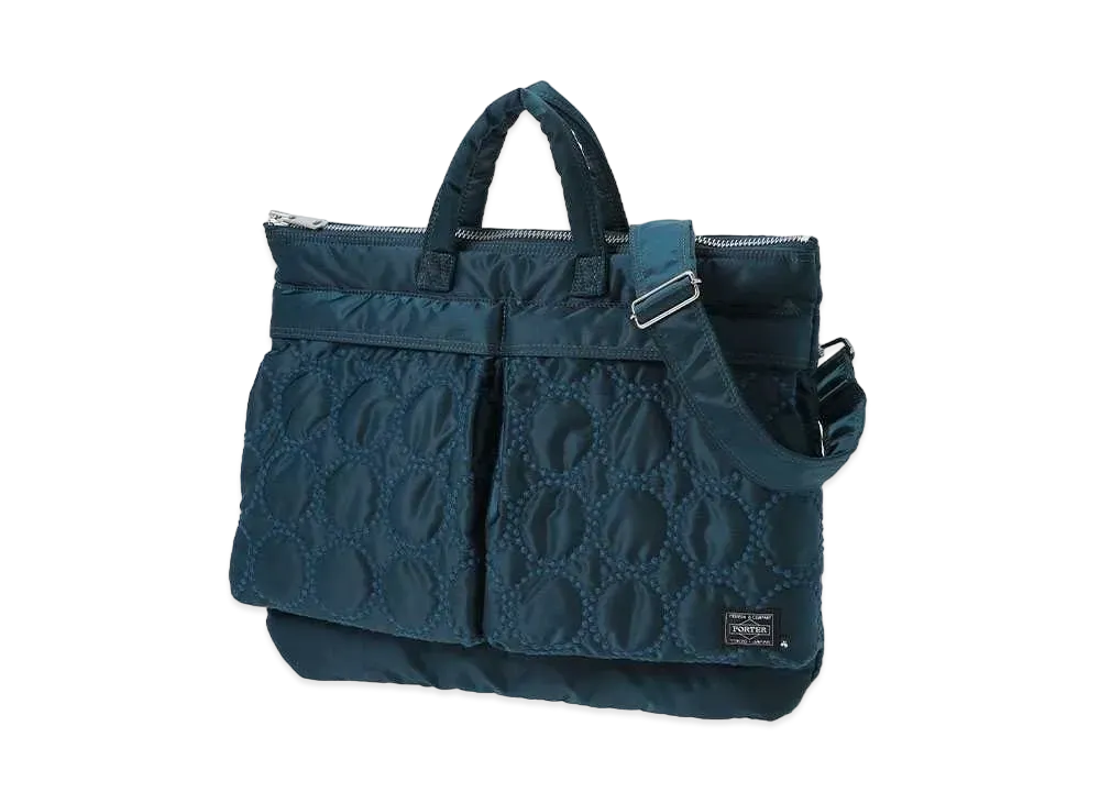 PORTER x mina perhonen 2Way Short Helmet Bag tambourine "Blue"