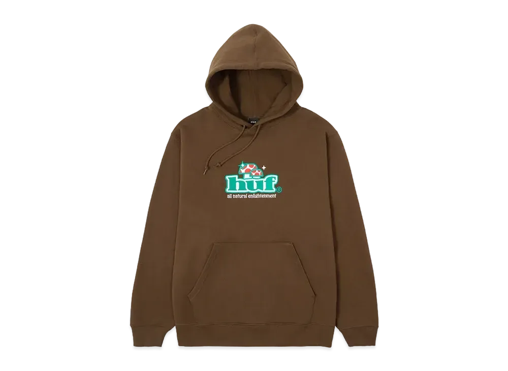 HUF Mushroom All Natural Enlightenment Hoodie "Coffee"