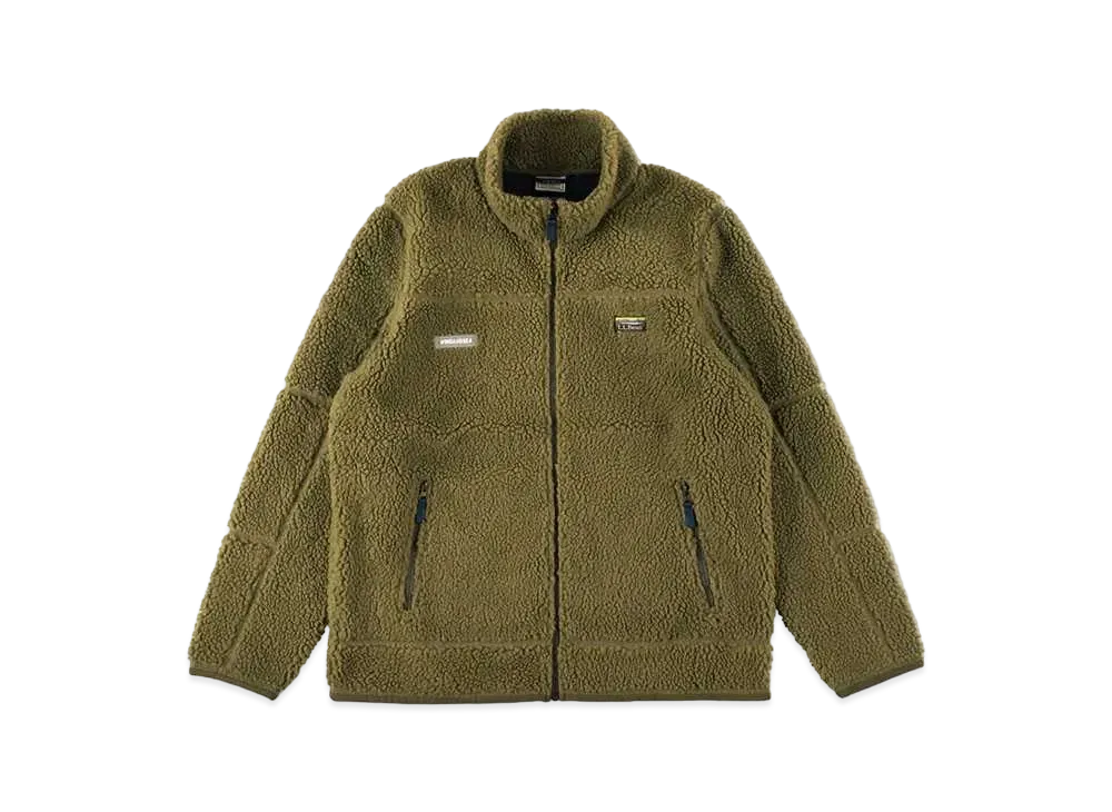WIND AND SEA x L.L.BEAN Mountain Pile Fleece Jacket "Fatigue Green"