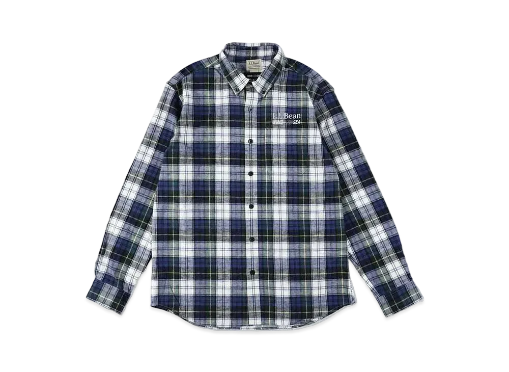 Fringe Flannel Plaid Shirt - BLACK ⁄ S XL WIND AND SEA PLAID SHIRT