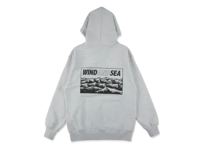 WIND AND SEA Wave Print Hoodie "Gray"