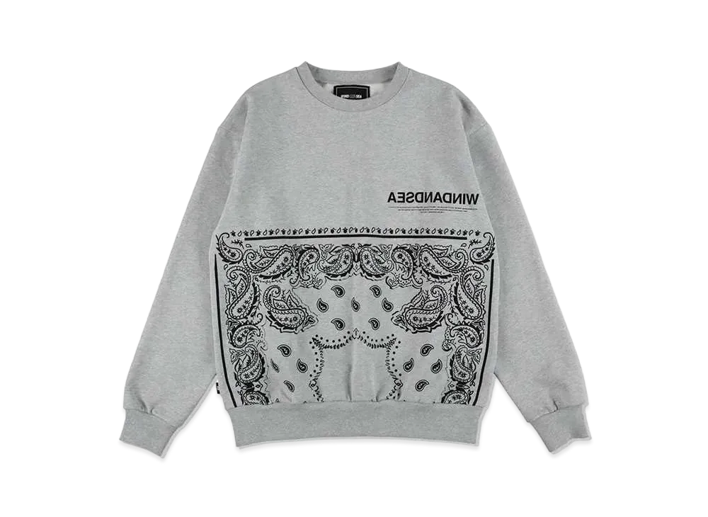 WIND AND SEA Paisley Crew Neck "Gray"