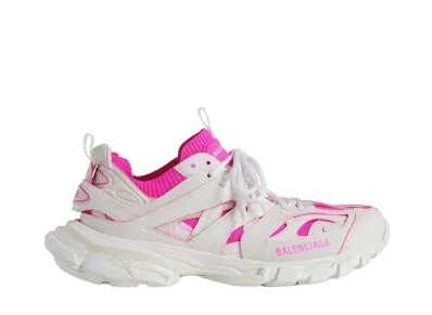 バレンシアガ ウィメンズ トラック ソックス スニーカー "ホワイト/ネオンピンク"