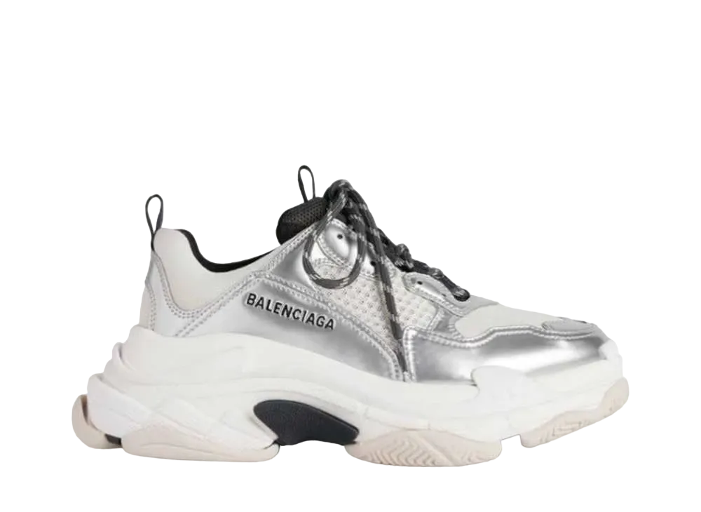 バレンシアガ ウィメンズ トリプルS スニーカー "ブラック/ホワイト/シルバー"