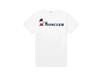 MONCLER Retro Slogan Logo Tee "White"
